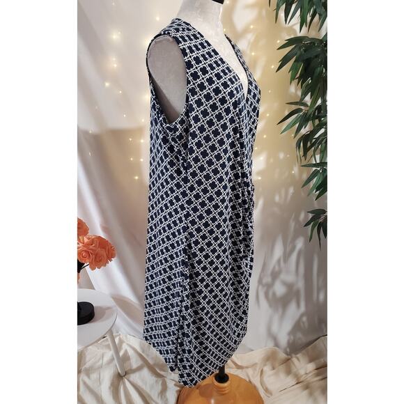 Charter Club Draped Faux Wrap Sleeveless Liquid Knit Stretch Dress Sz 1X Coastal - Picture 4 of 10